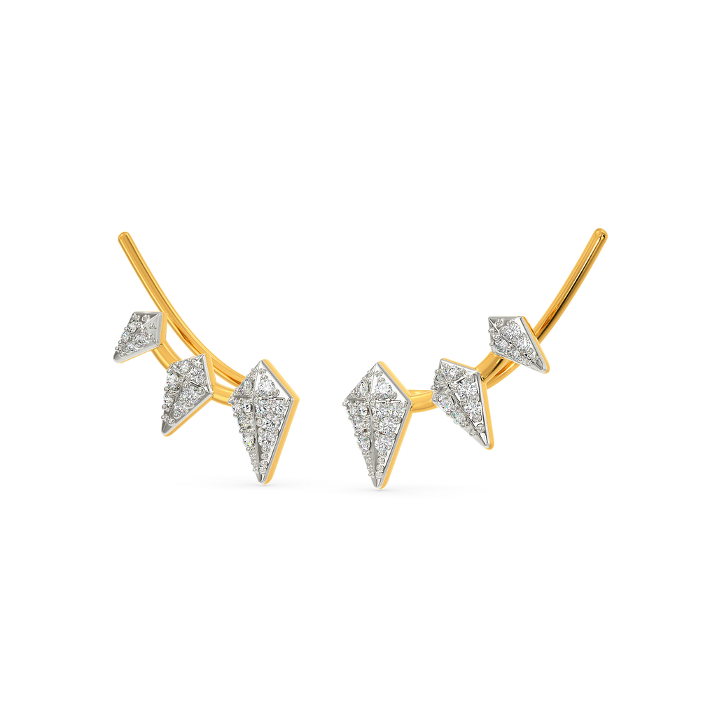 Frosted Spikes Diamond Earrings