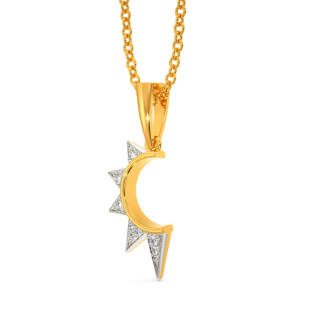Rock Spike Diamond Pendants