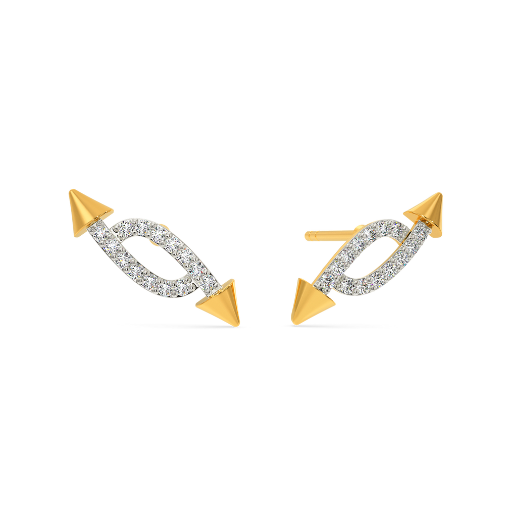 Radical Swirl Diamond Earrings