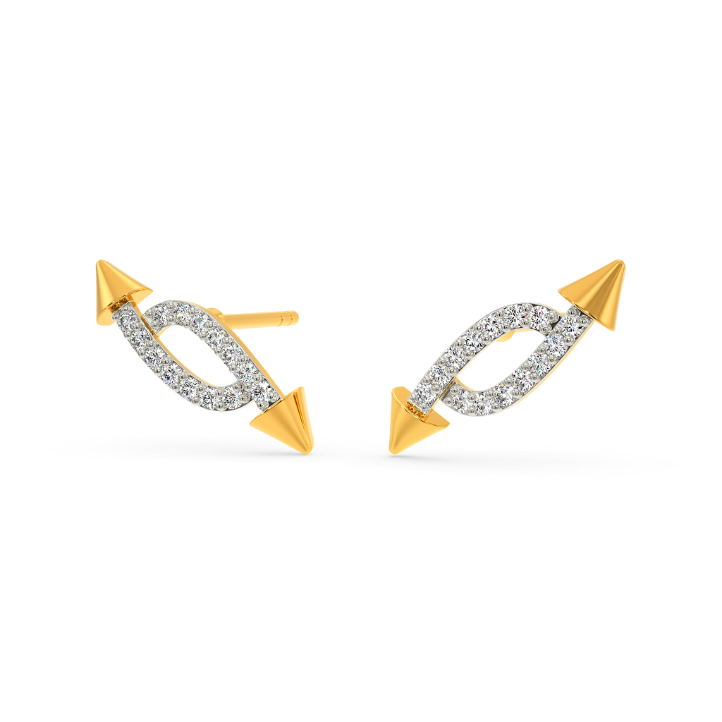 Radical Swirl Diamond Earrings