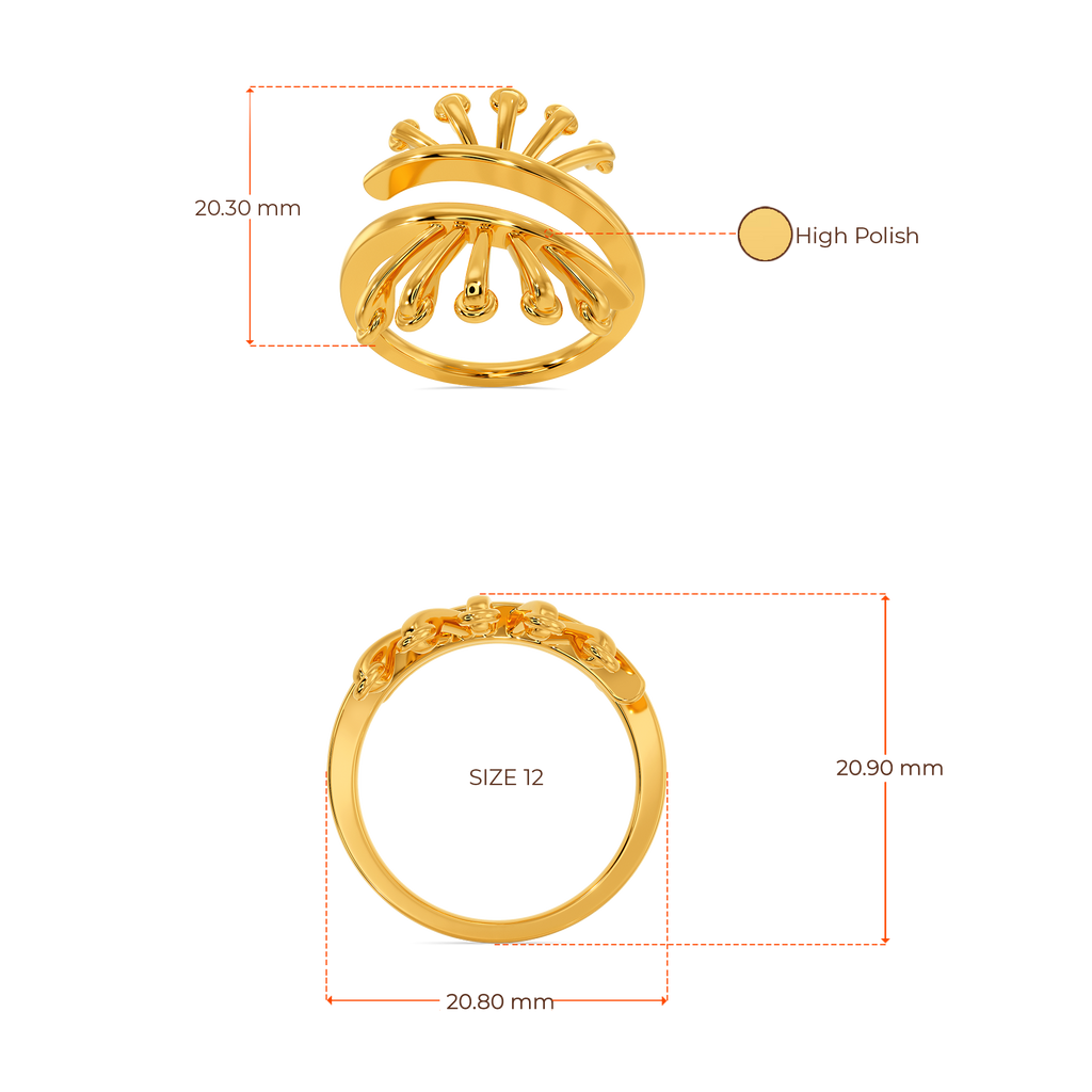Lace Embrace Gold Rings image