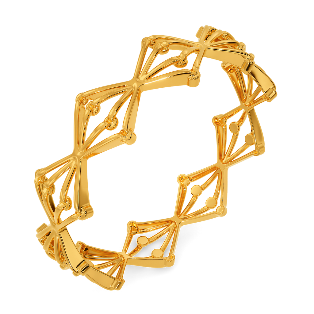 Lace Embrace Gold Bangles