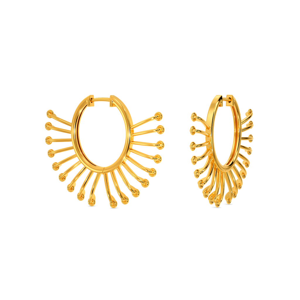Perfectly Laced Gold Earrings