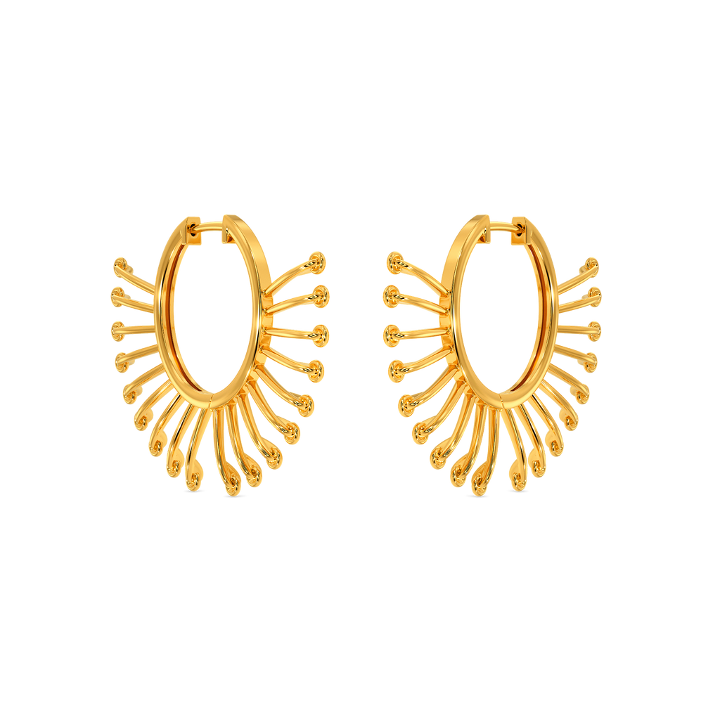 Perfectly Laced Gold Earrings