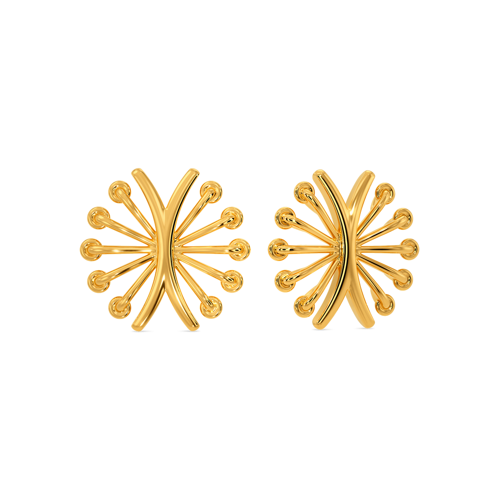 Perfectly Laced Gold Earrings