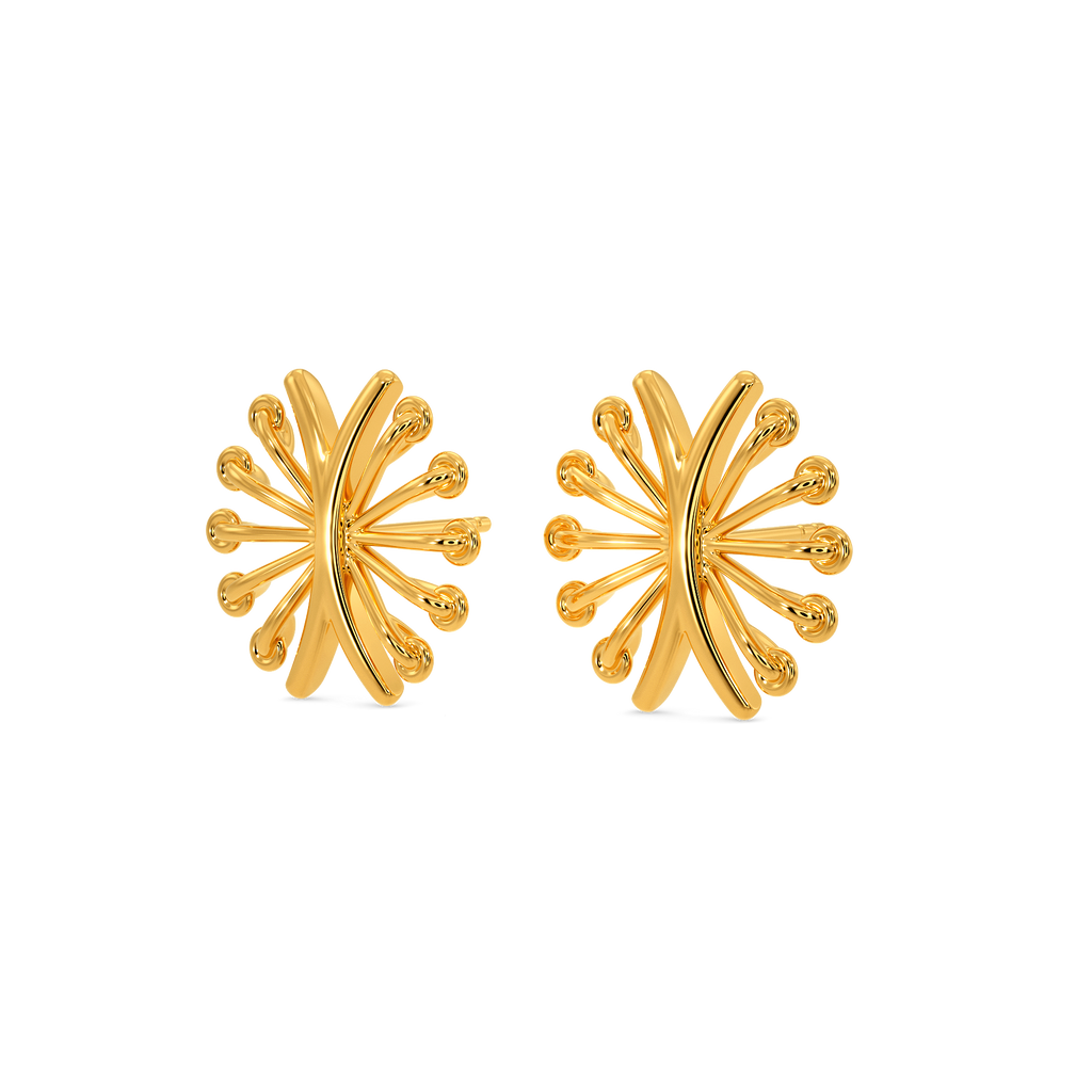 Perfectly Laced Gold Earrings