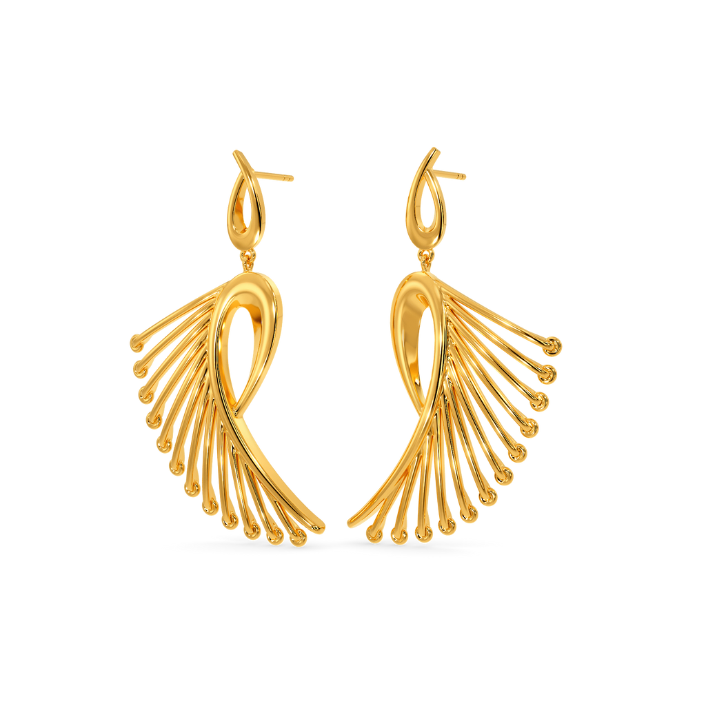 Lace Swirl Gold Earrings