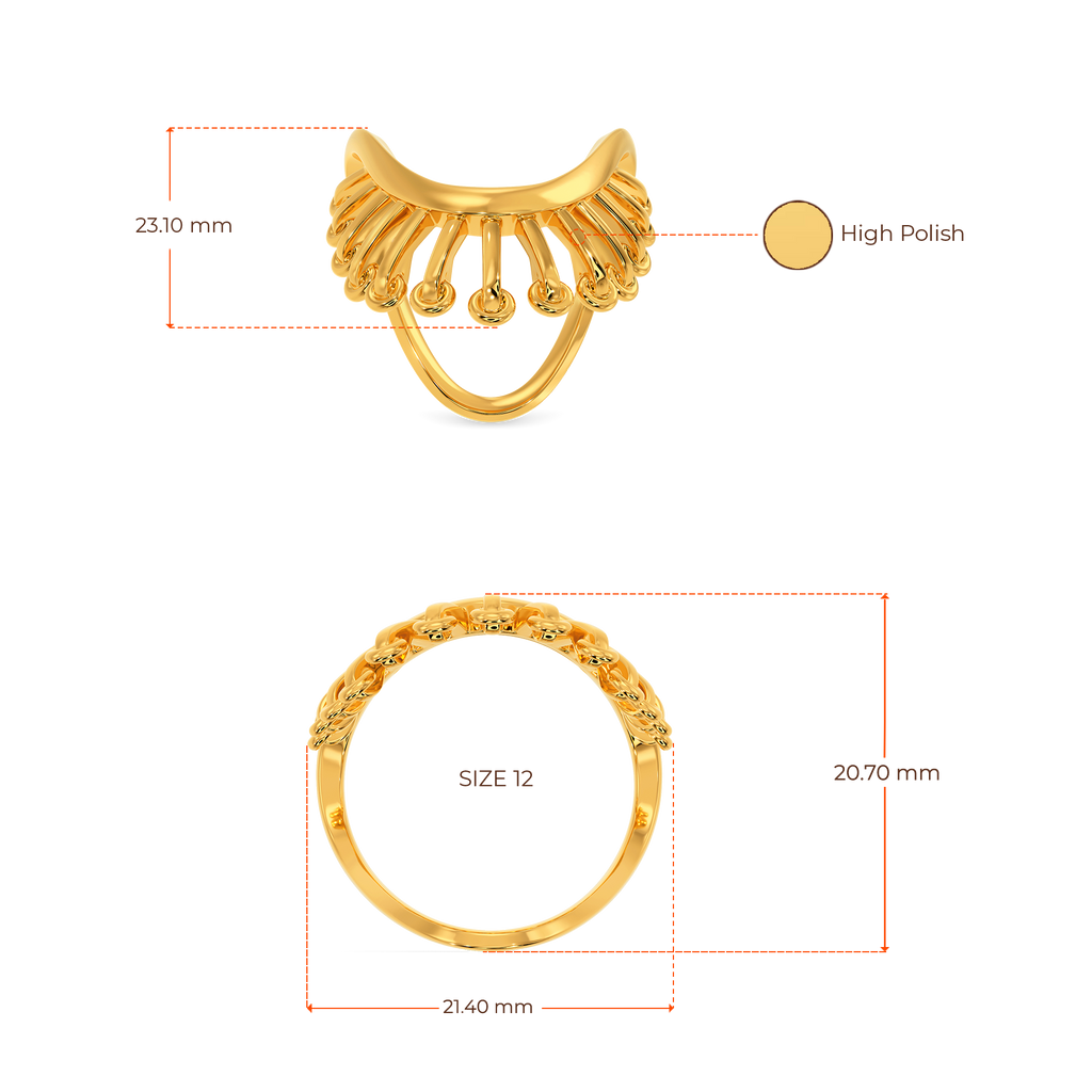 Lace Swirl Gold Rings image