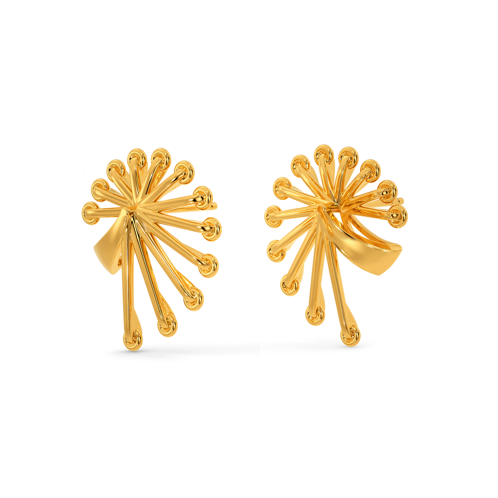 Lace Swirl Gold Earrings