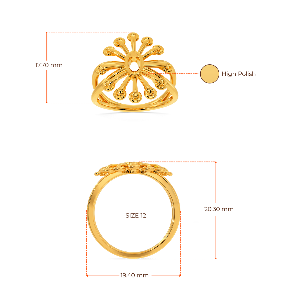 Lace Jade Gold Rings image