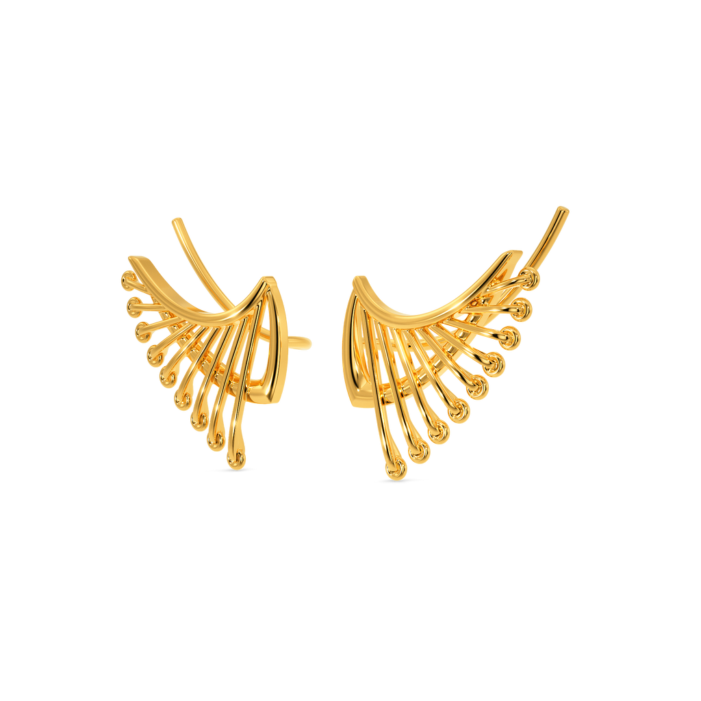Lace Shimmer Gold Earrings