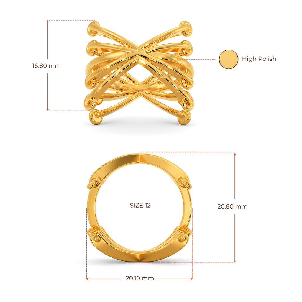 Lace Shimmer Gold Rings image