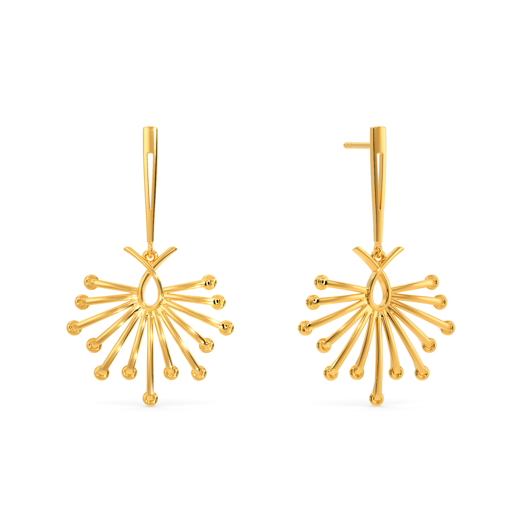 Dazzle in Laces Gold Earrings