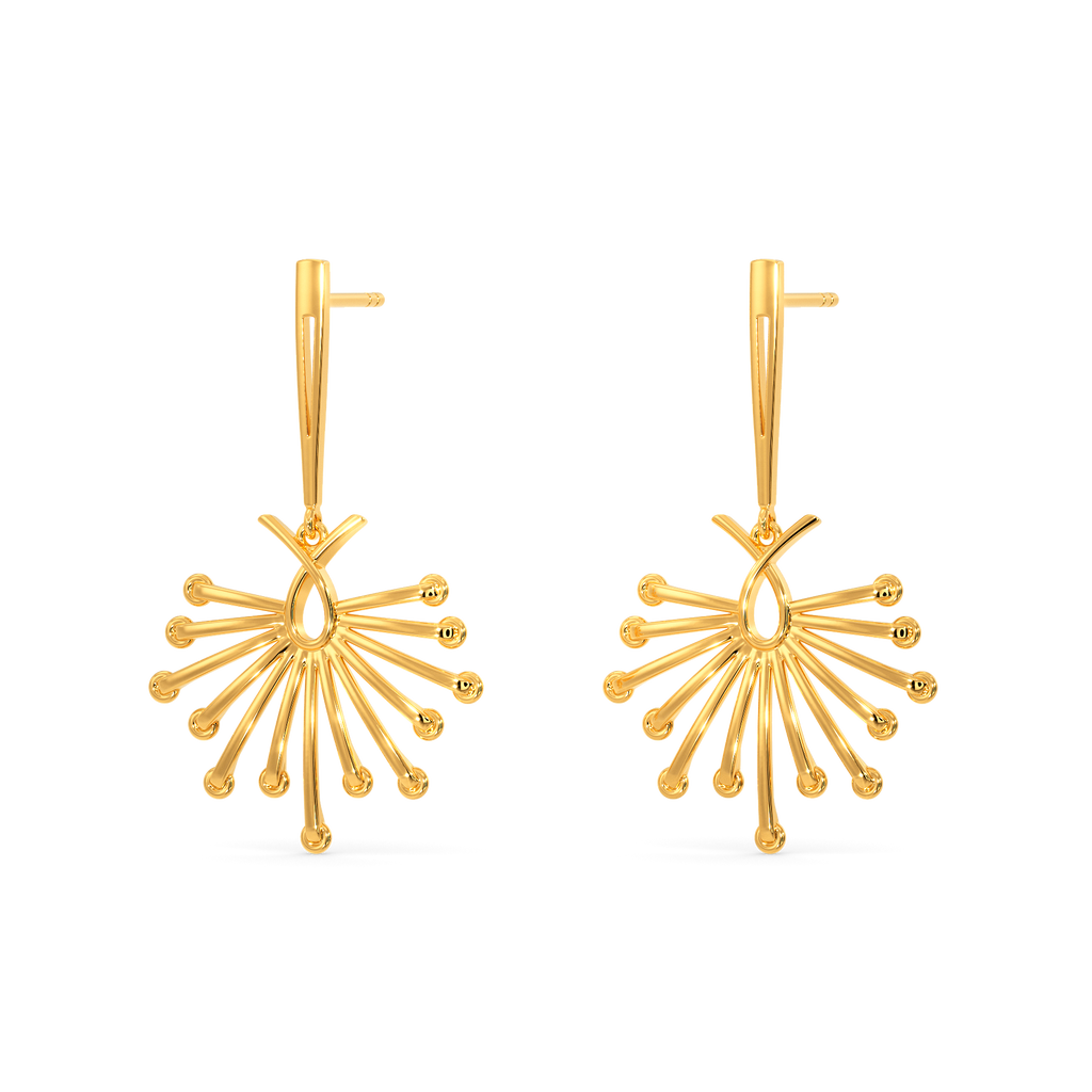 Dazzle in Laces Gold Earrings