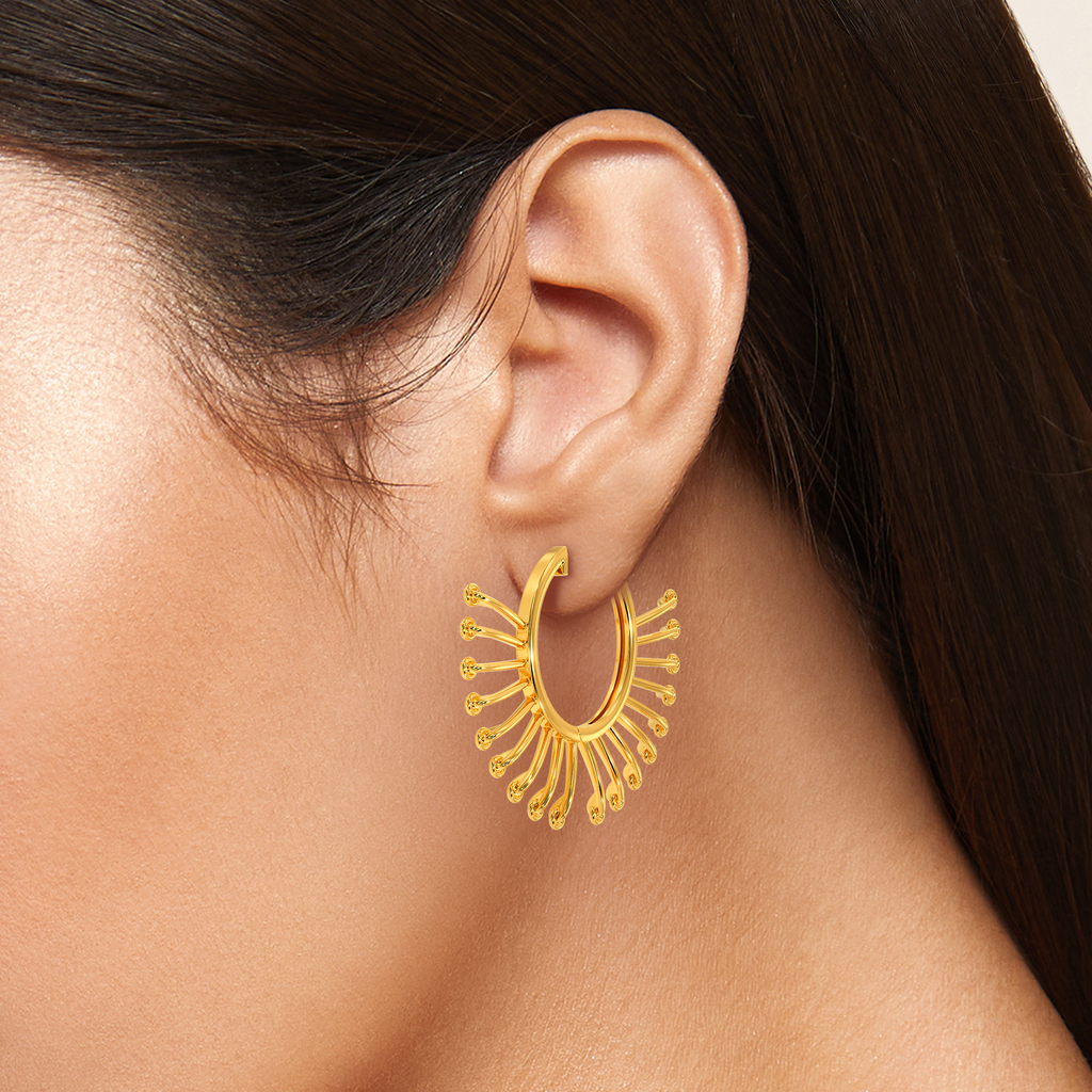Perfectly Laced Gold Earrings