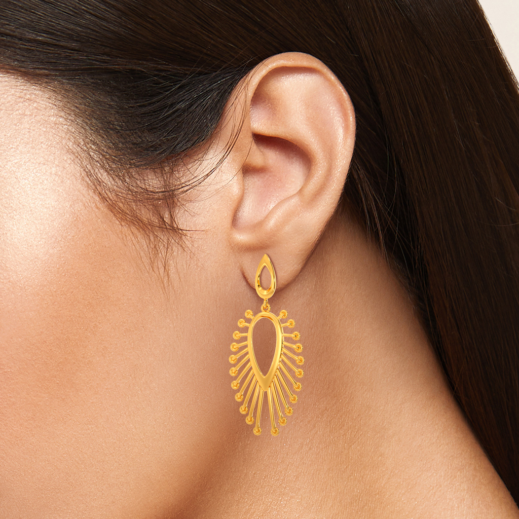 Lace Jade Gold Earrings