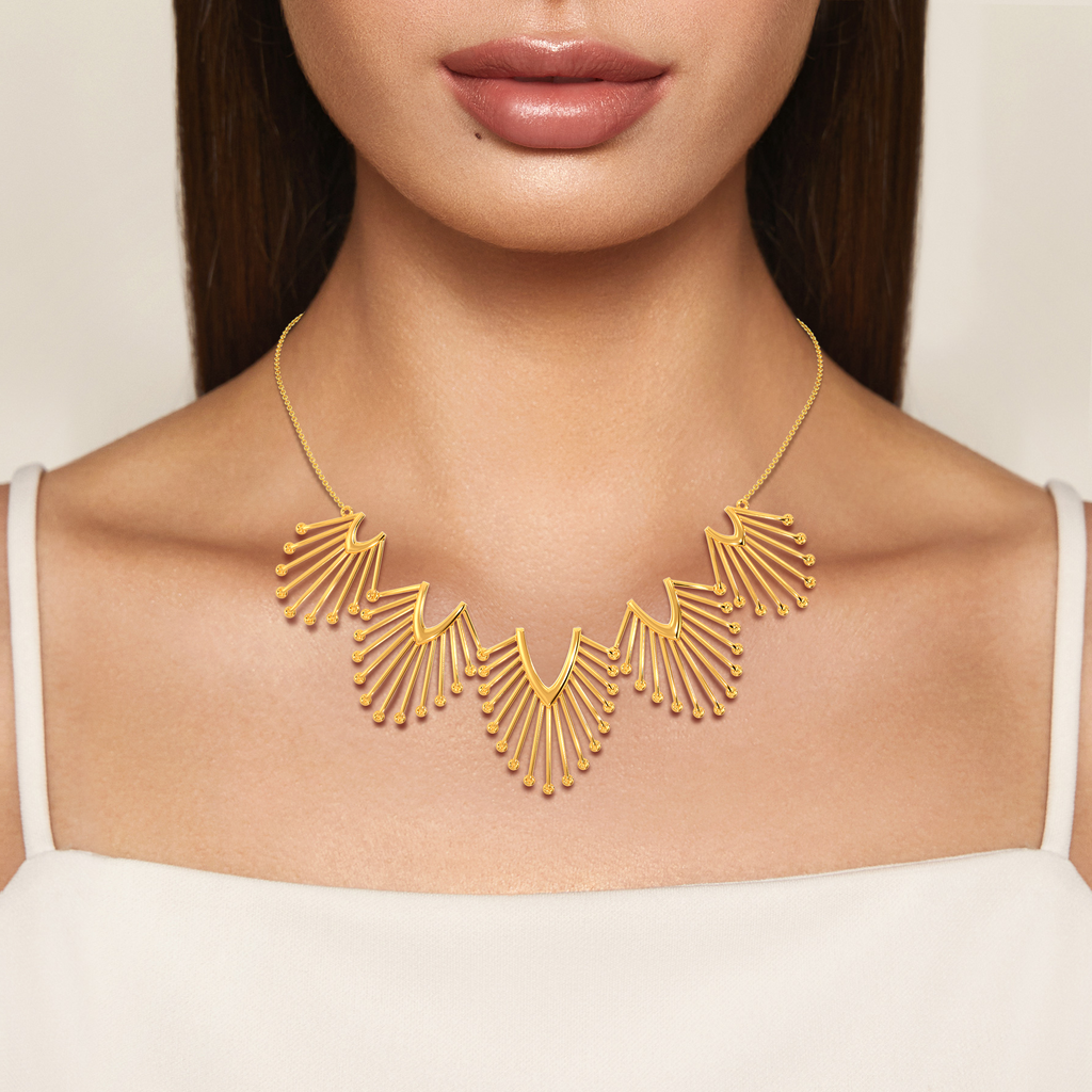 Lace Jade Gold Necklaces