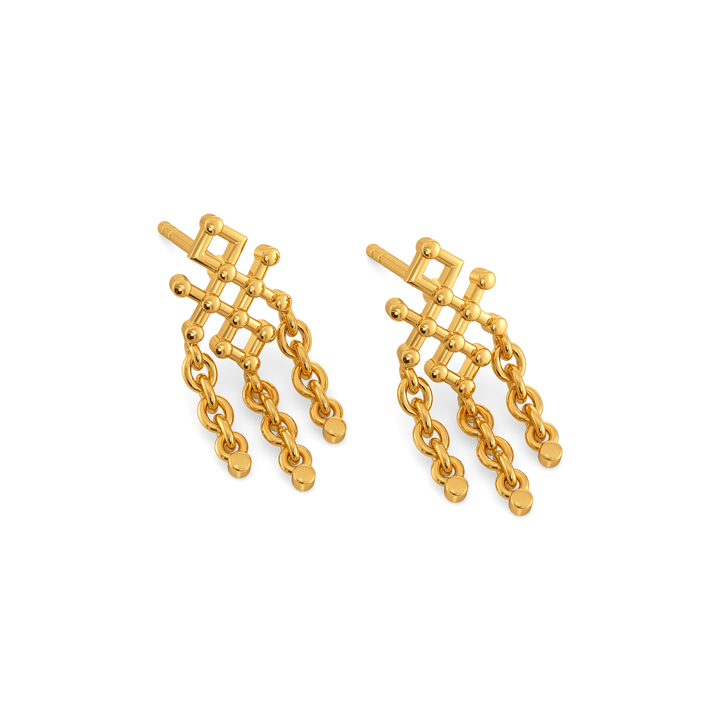 String Theory Gold Earrings