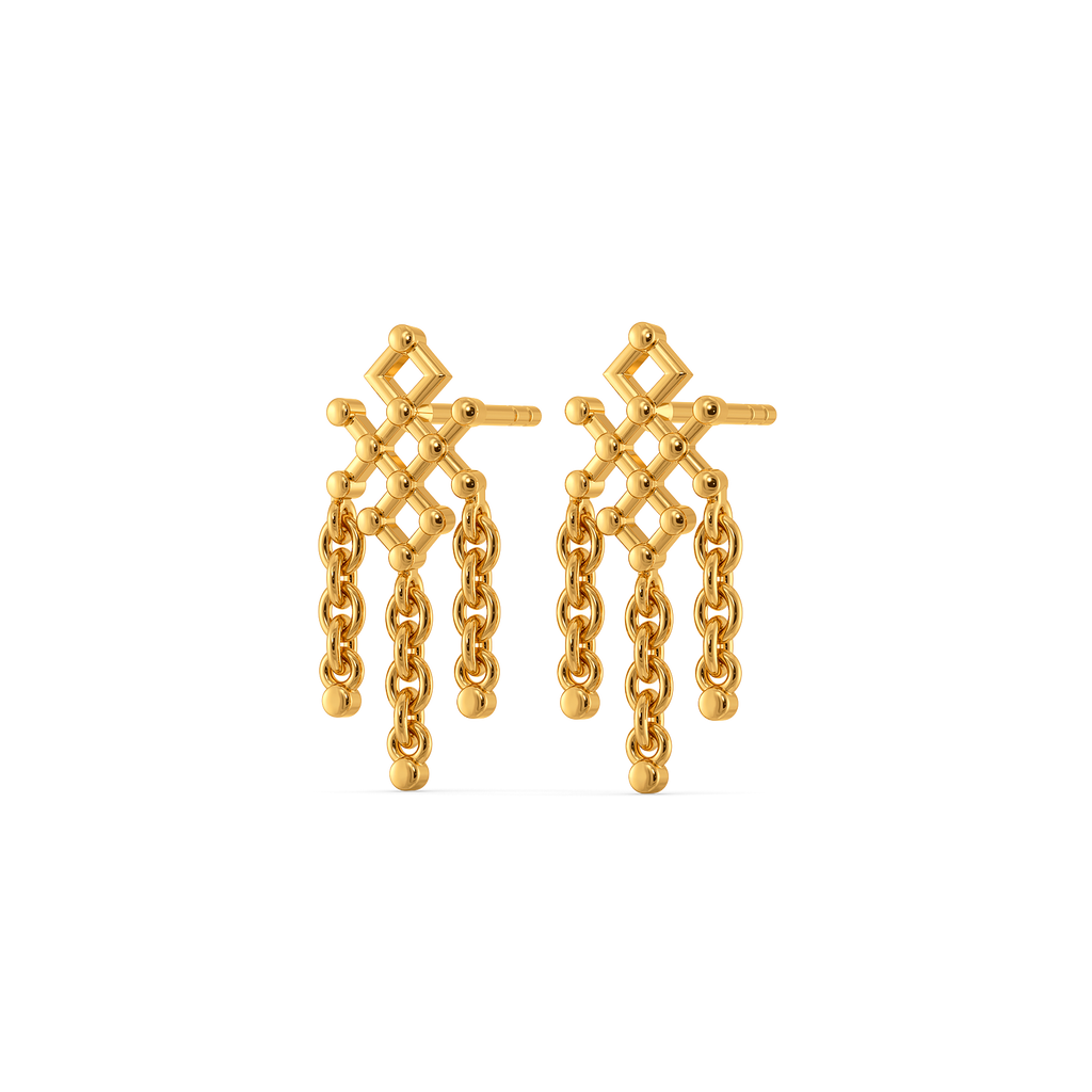 String Theory Gold Earrings