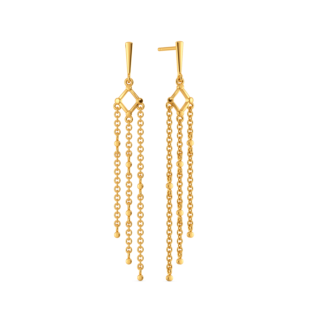 Bound by Strings Gold Earrings