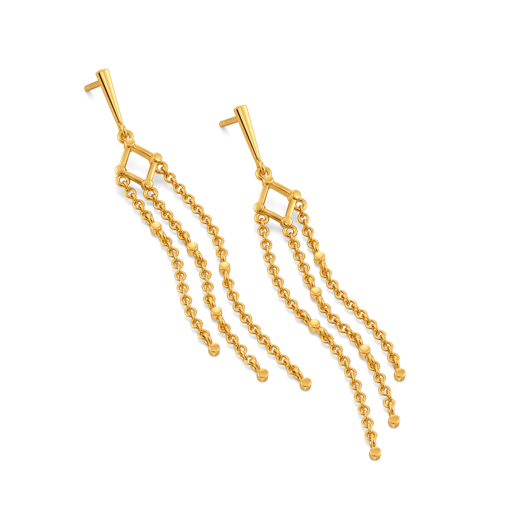 Bound by Strings Gold Earrings