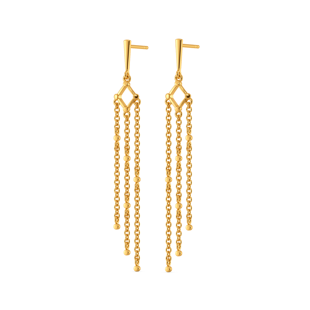 Bound by Strings Gold Earrings