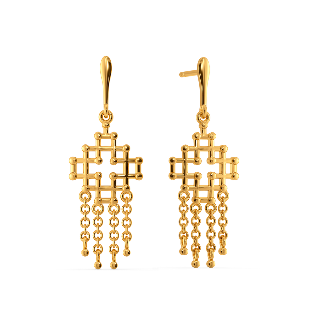 Entangled in Love Gold Earrings