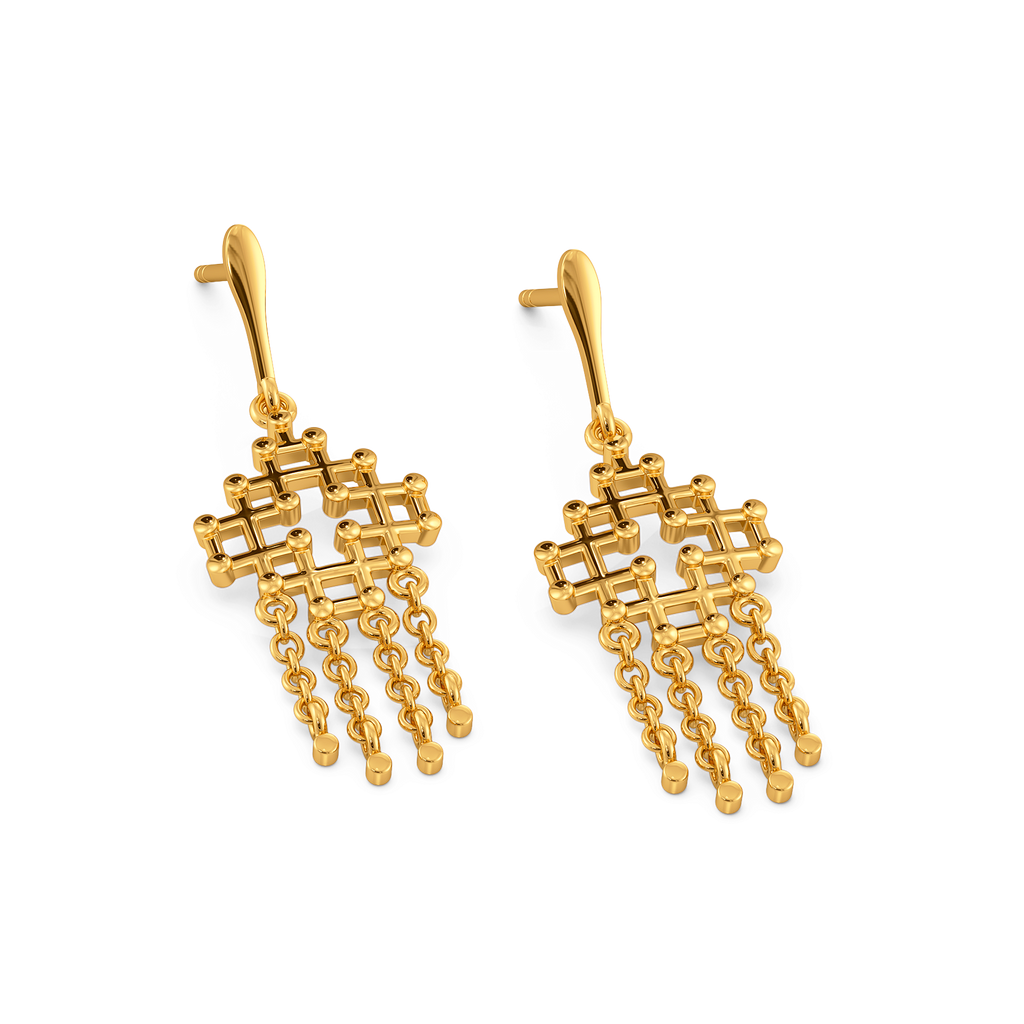 Entangled in Love Gold Earrings
