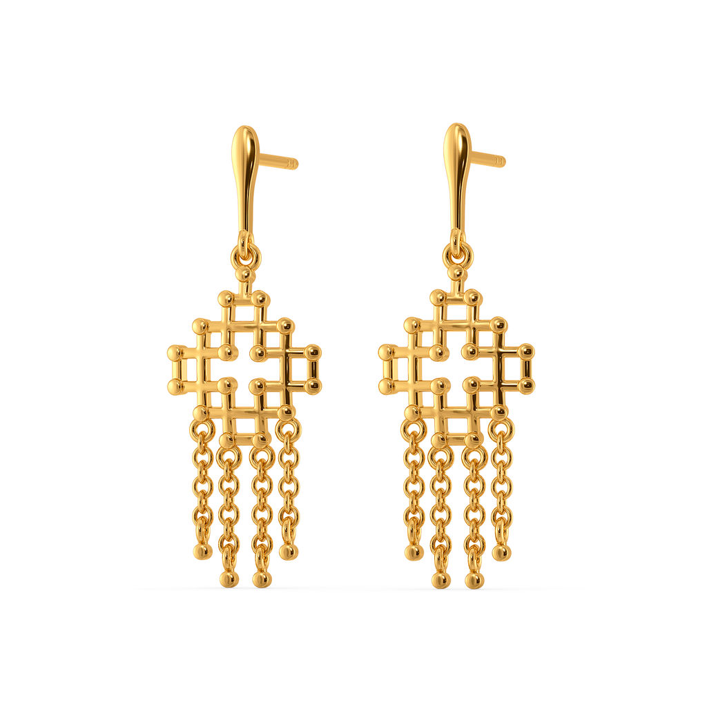Entangled in Love Gold Earrings
