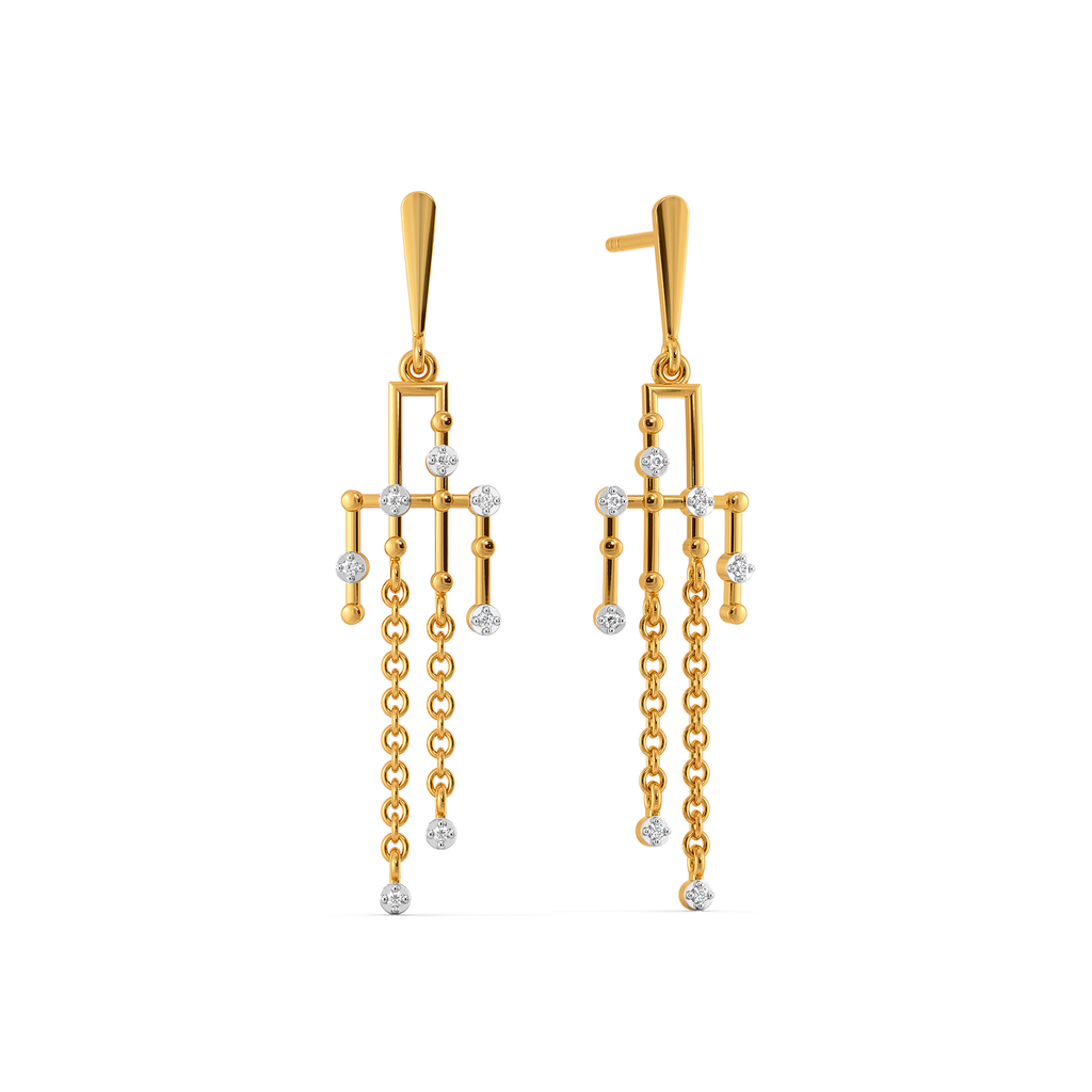 Beaded Bond Diamond Earrings