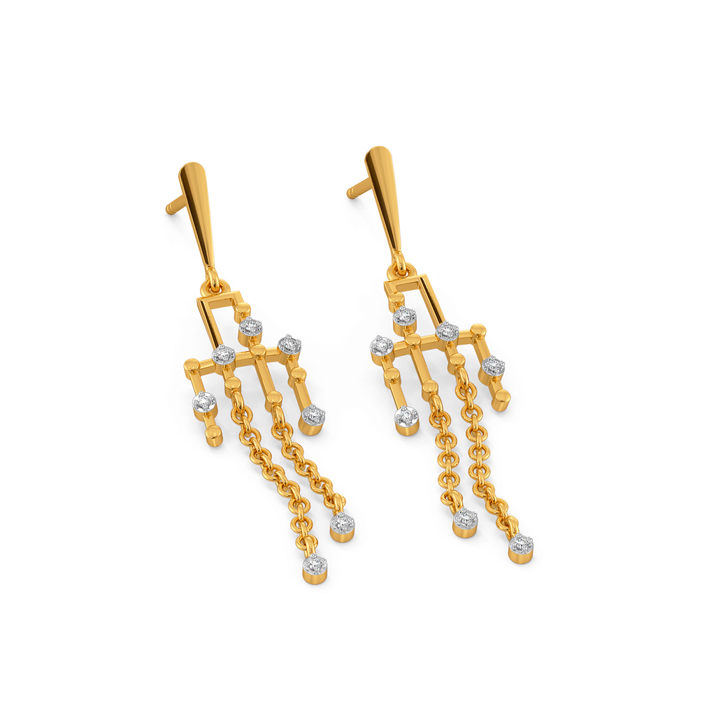 Beaded Bond Diamond Earrings