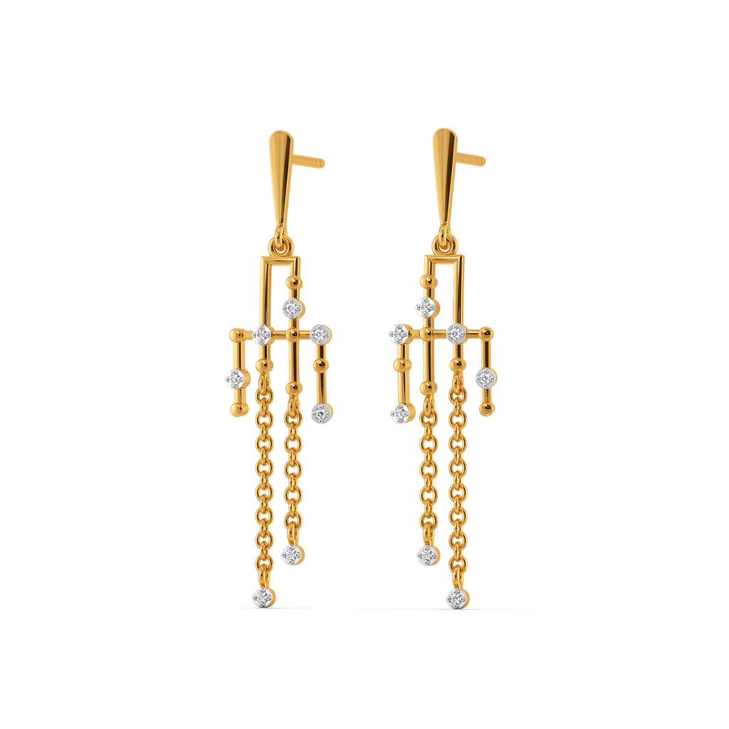 Beaded Bond Diamond Earrings