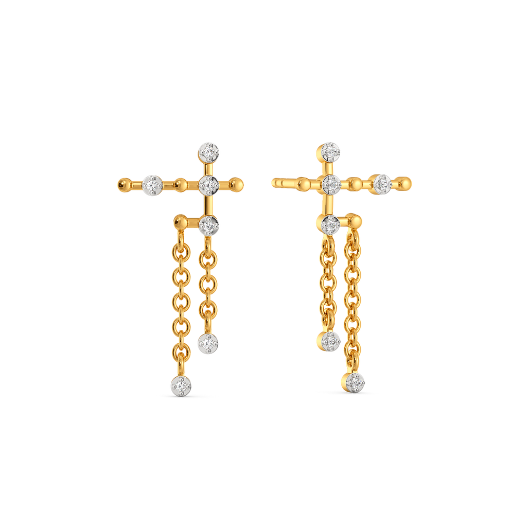 Beaded Bond Diamond Earrings