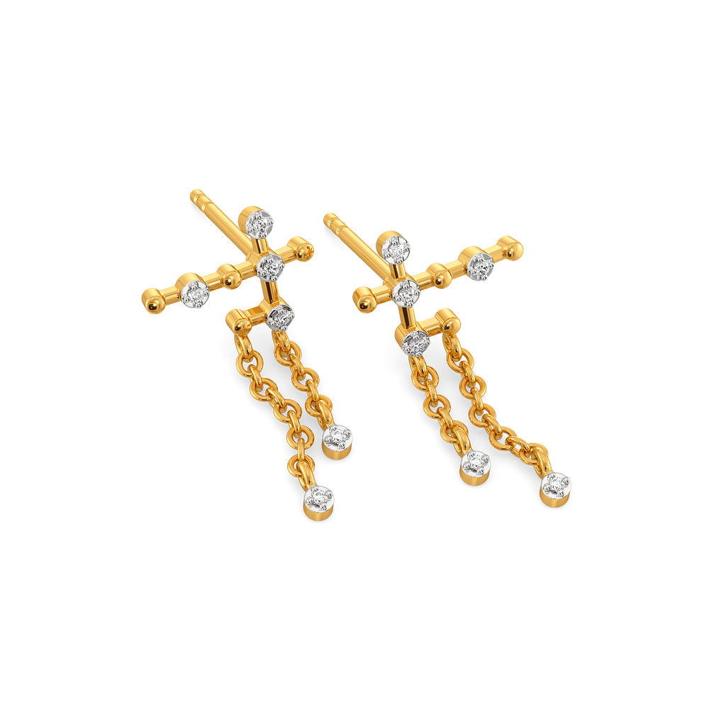 Beaded Bond Diamond Earrings