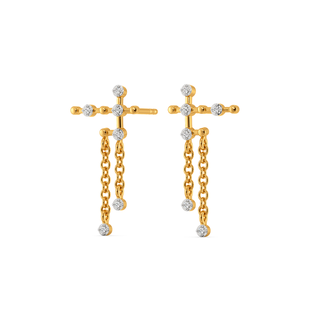 Beaded Bond Diamond Earrings