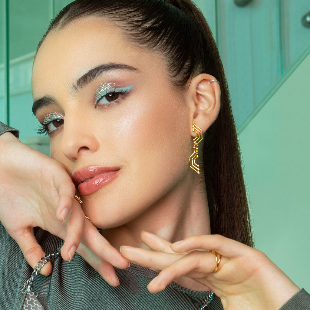 A Shot Of Glitz Gold Earrings