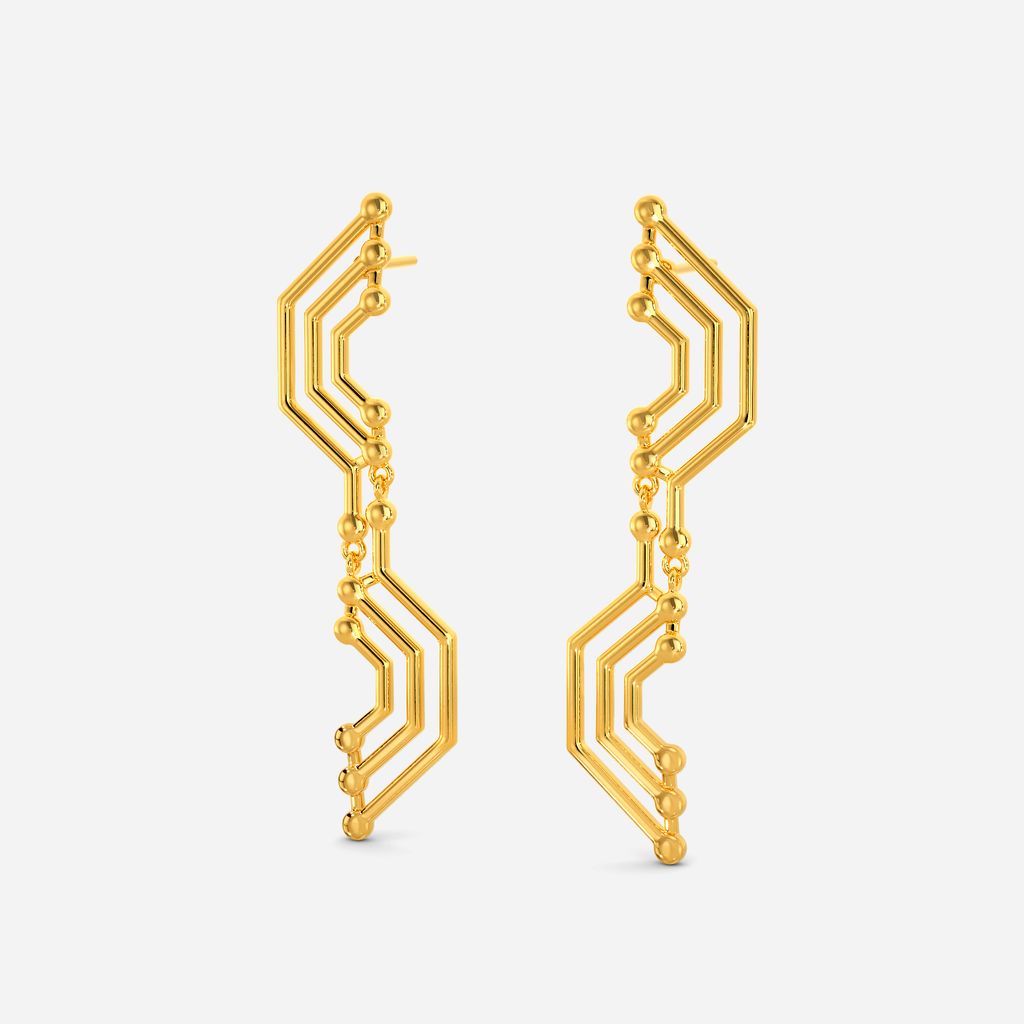 A Shot Of Glitz Gold Earrings