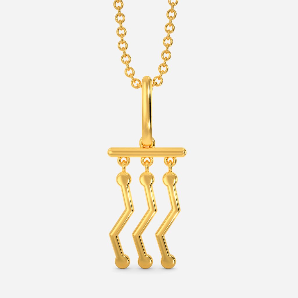 Glitch In Time Gold Pendants