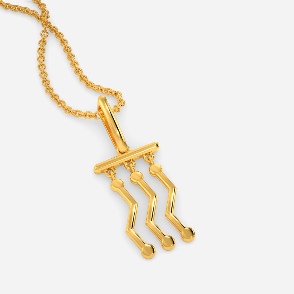 Glitch In Time Gold Pendants