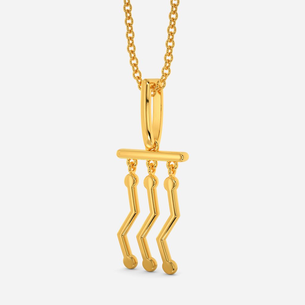 Glitch In Time Gold Pendants