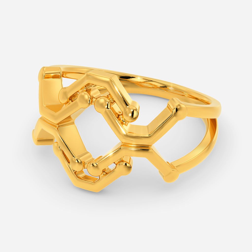 Techno Drop Gold Rings alternate view 3
