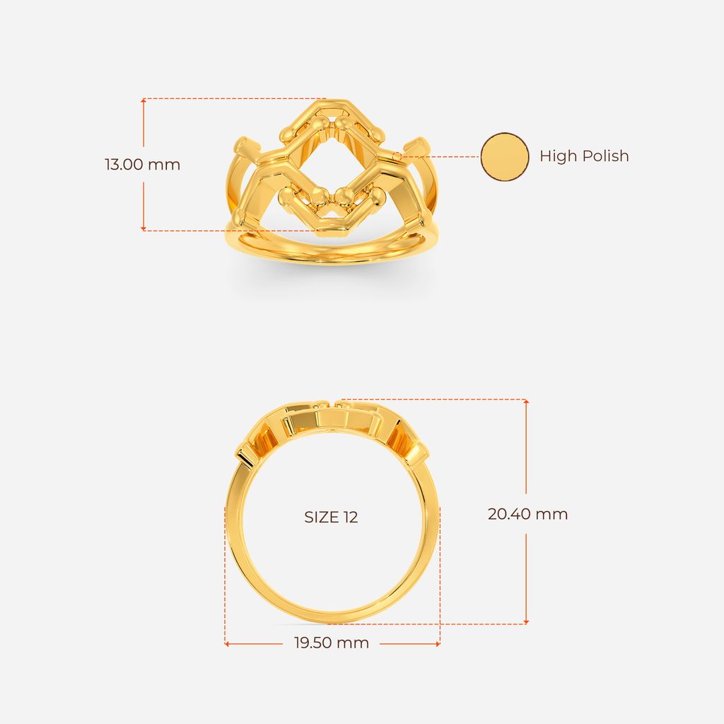 Techno Drop Gold Rings image