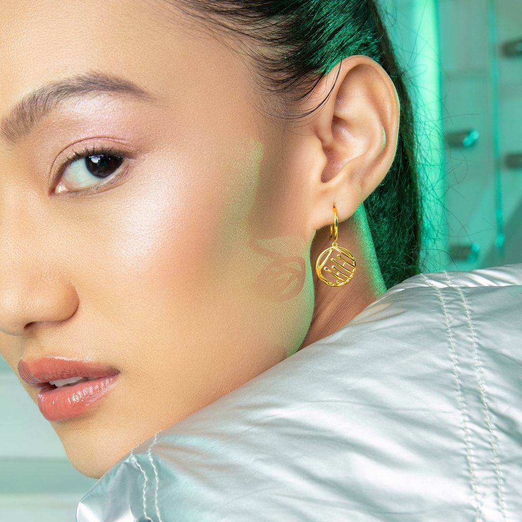Manifold Dimensions Gold Earrings