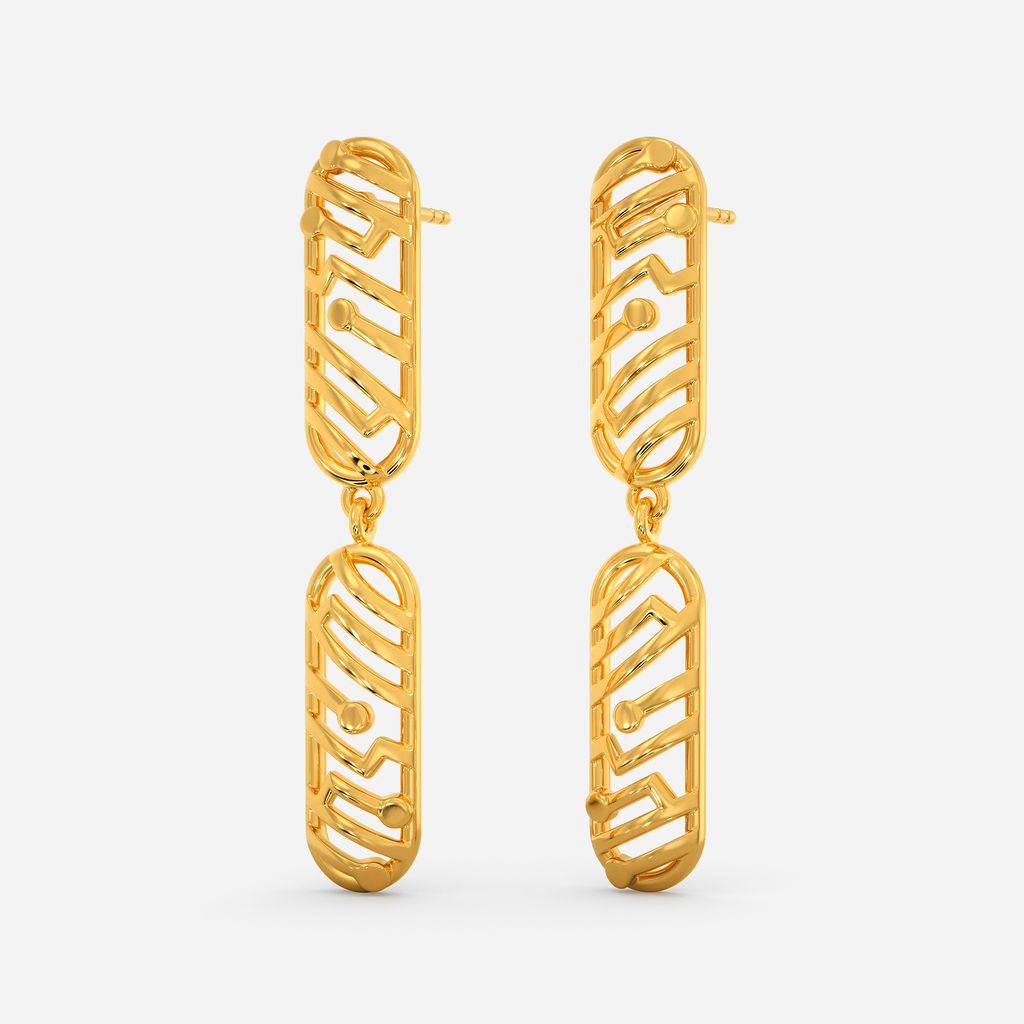 Travel Through Time Gold Earrings
