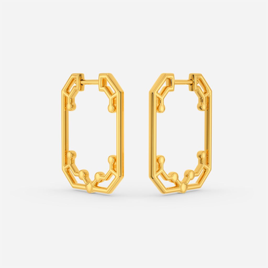 Techno Now Gold Earrings
