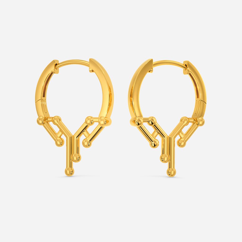 Unhitched Matrix Gold Earrings