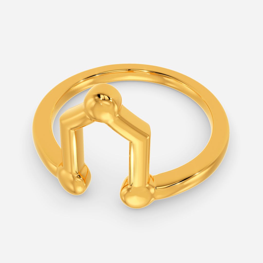 Cosmic Cyber Gold Rings alternate view 2