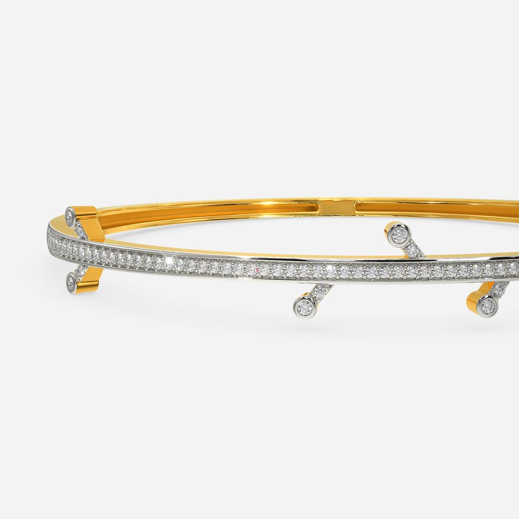 Sci Grid Diamond Bangles