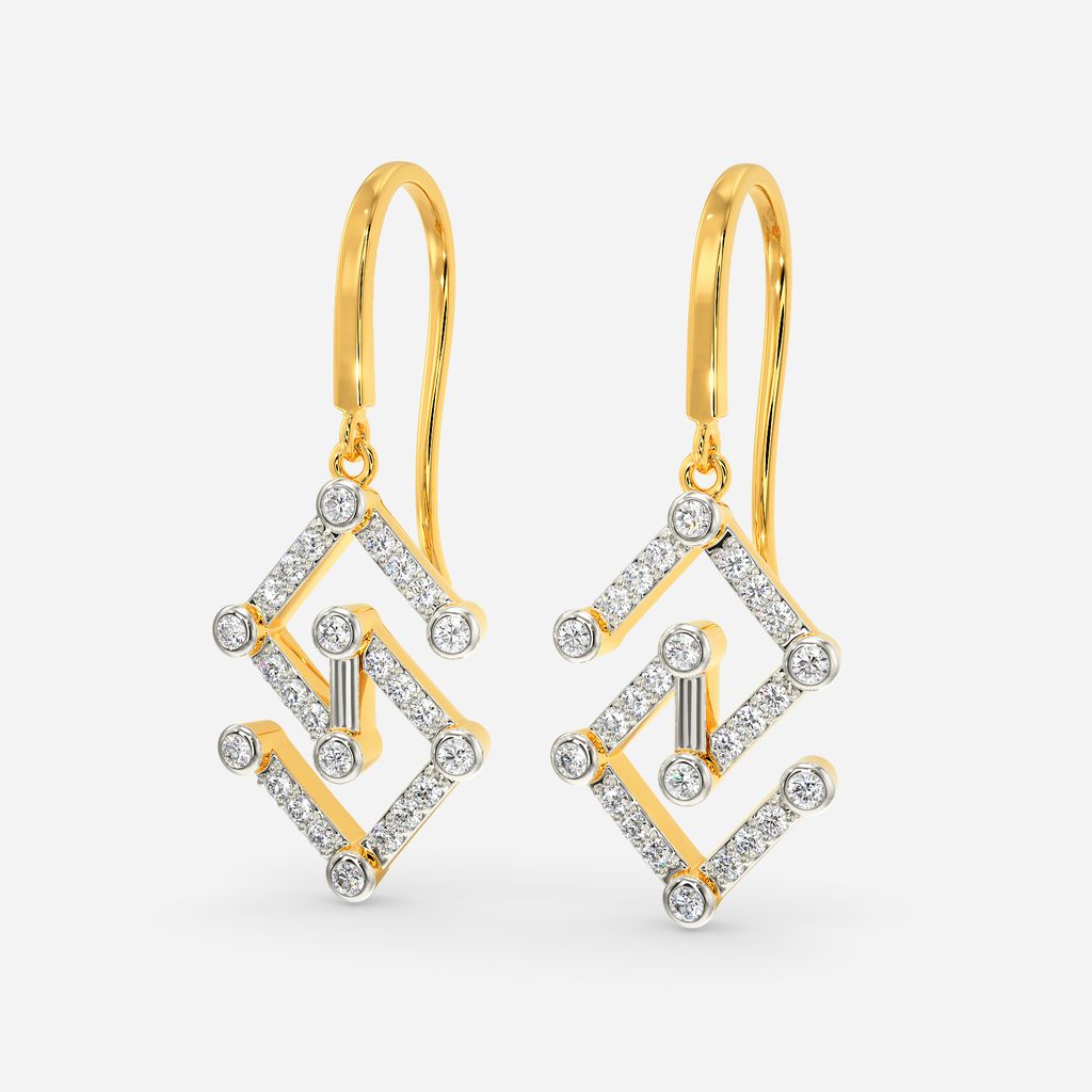 Static Glitch Diamond Earrings