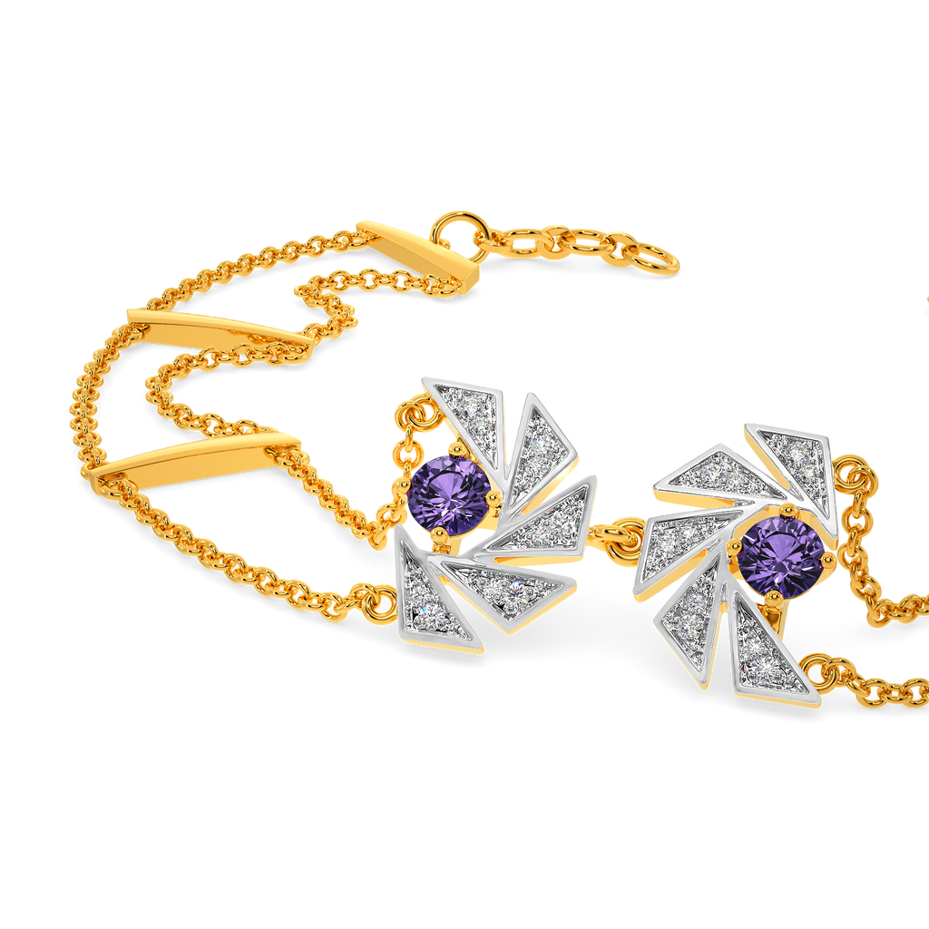 Purple Maze Diamond Bracelets